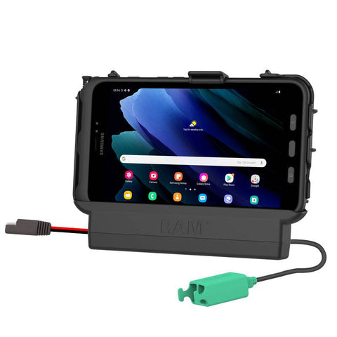 RAM® Power + Dual USB Dock for Tab Active3 & 2 with Speaker Box - RAM-HOL-SAM61PD2U - OC Mounts