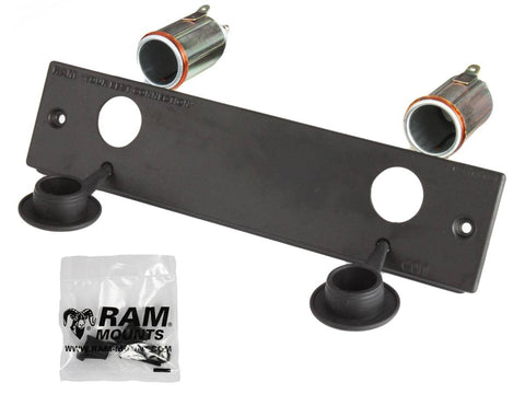 (2 QTY) RAM 12 Volt Lighter Receptacle Faceplate - RAM-FP2-CIG2 - OC Mounts