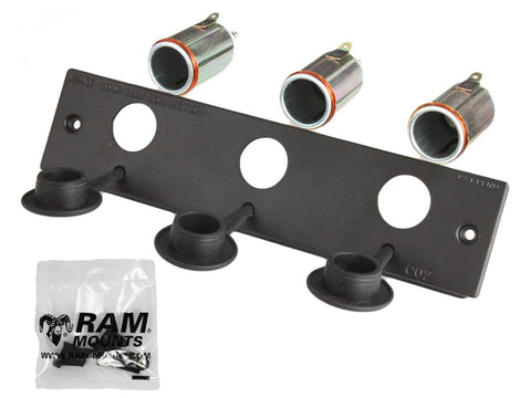 (3 QTY) RAM 12 Volt Lighter Receptacle Faceplate - RAM-FP2-CIG3 - OC Mounts