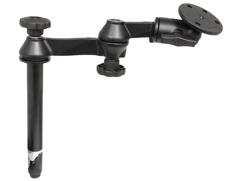 RAM® 8" Upper Pole with Double Swing Arms & Large Round Plate - RAM-VP-SW1-8-240 - OC Mounts
