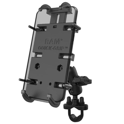 RAM® Quick-Grip™ XL Phone Mount with Handlebar U-Bolt Base - RAM-B-149Z-A-PD4U - OC Mounts