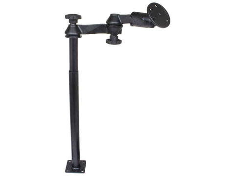 RAM® Tele-Pole™ with 12" & 18" Poles, Swing Arms & Large Round Plate - RAM-VP-SW1-1218-240 - OC Mounts