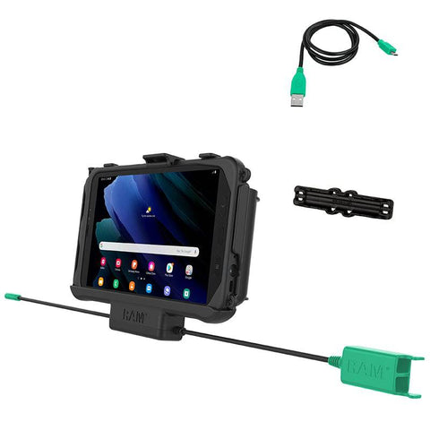 RAM® EZ Roll'r™ Dual USB Dock for Samsung Tab Active3 and Tab Active2 - RAM-HOL-SAM60PD2U - OC Mounts