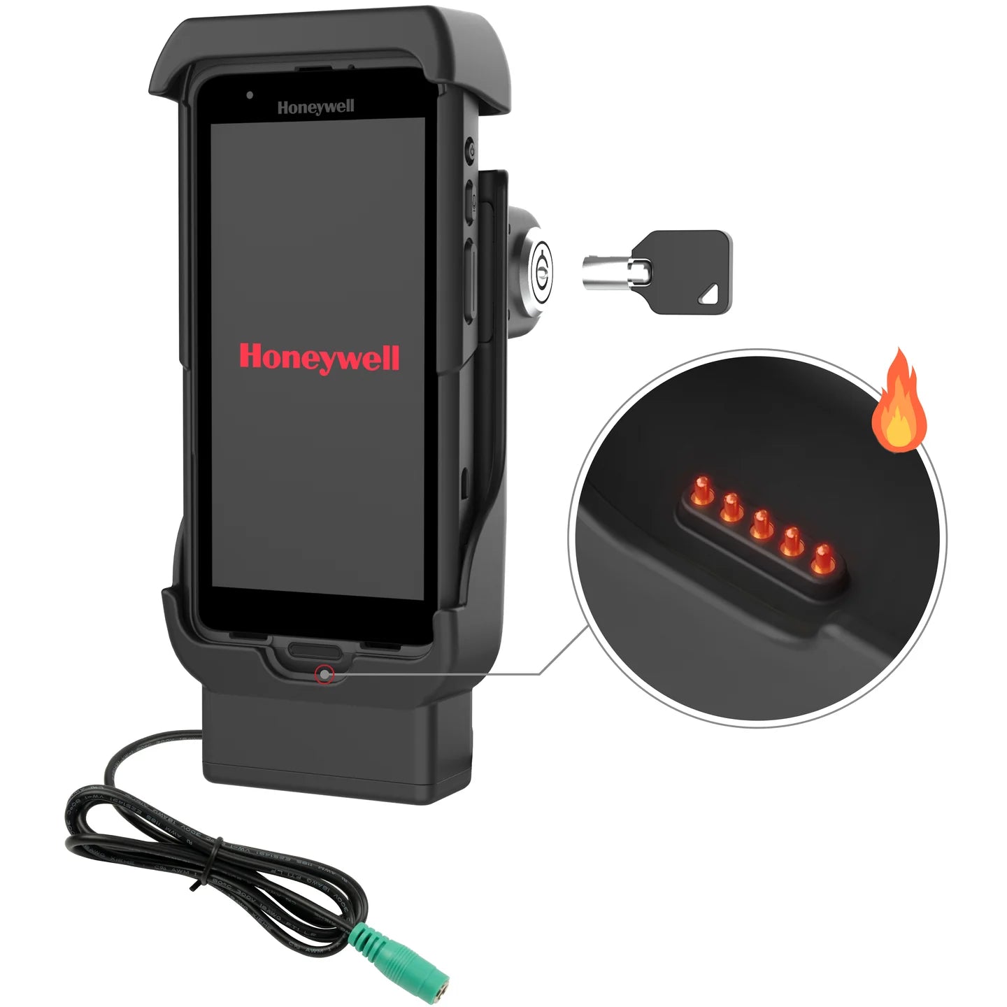 RAM® Locking Powered Dock for Honeywell CT40/45/47 - Heated Pins - RAM-HOL-HON12PHLU