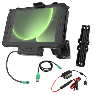 RAM® EZ-Roll'r™ Powered Mount for Samsung Tab Active5 & 3 - RAM-B-101-225B2-SAM60P-V7B1U