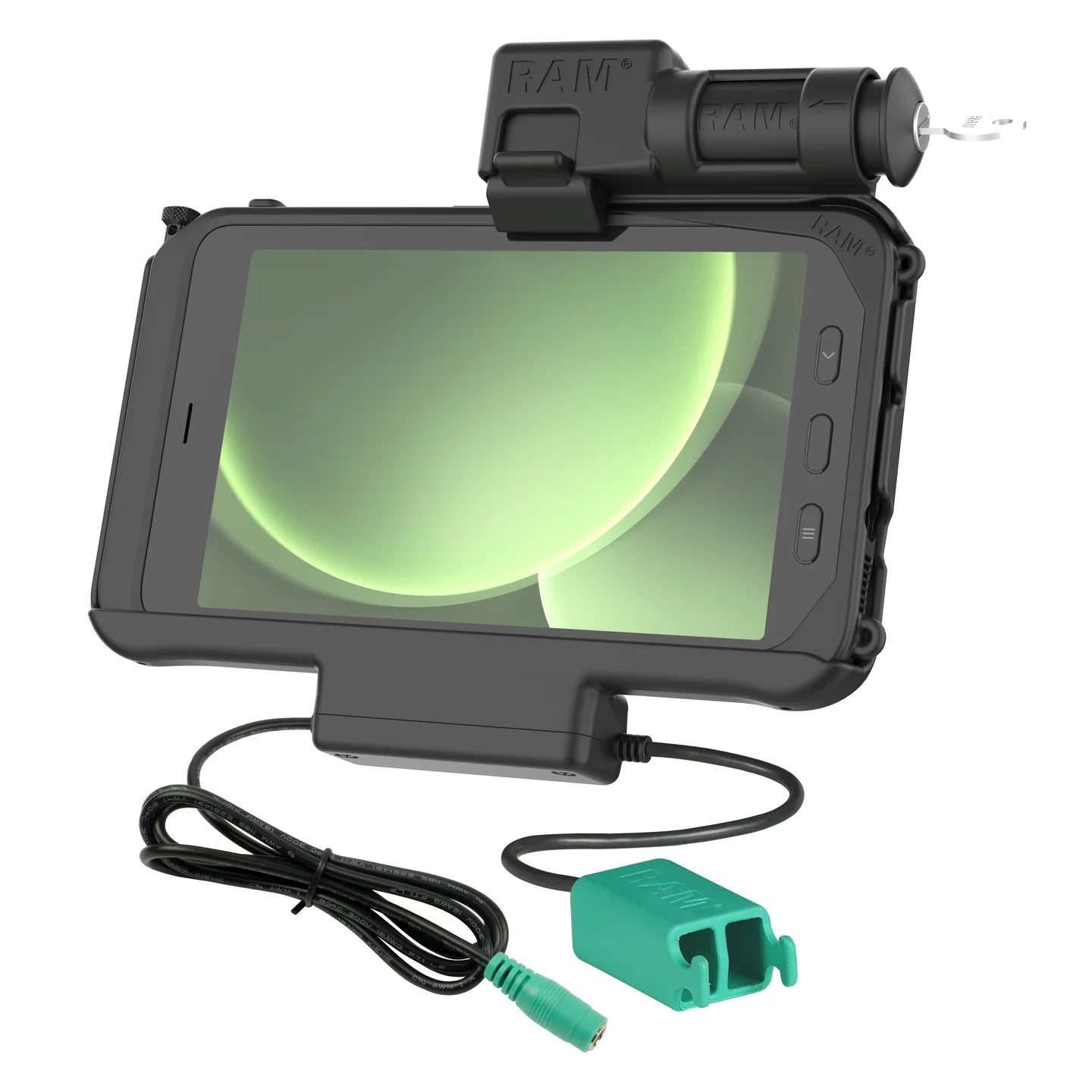 RAM® Key Locking Power + Dual USB Dock for Samsung Tab Active5 & 3 - RAM-HOL-SAM58PD2KLU