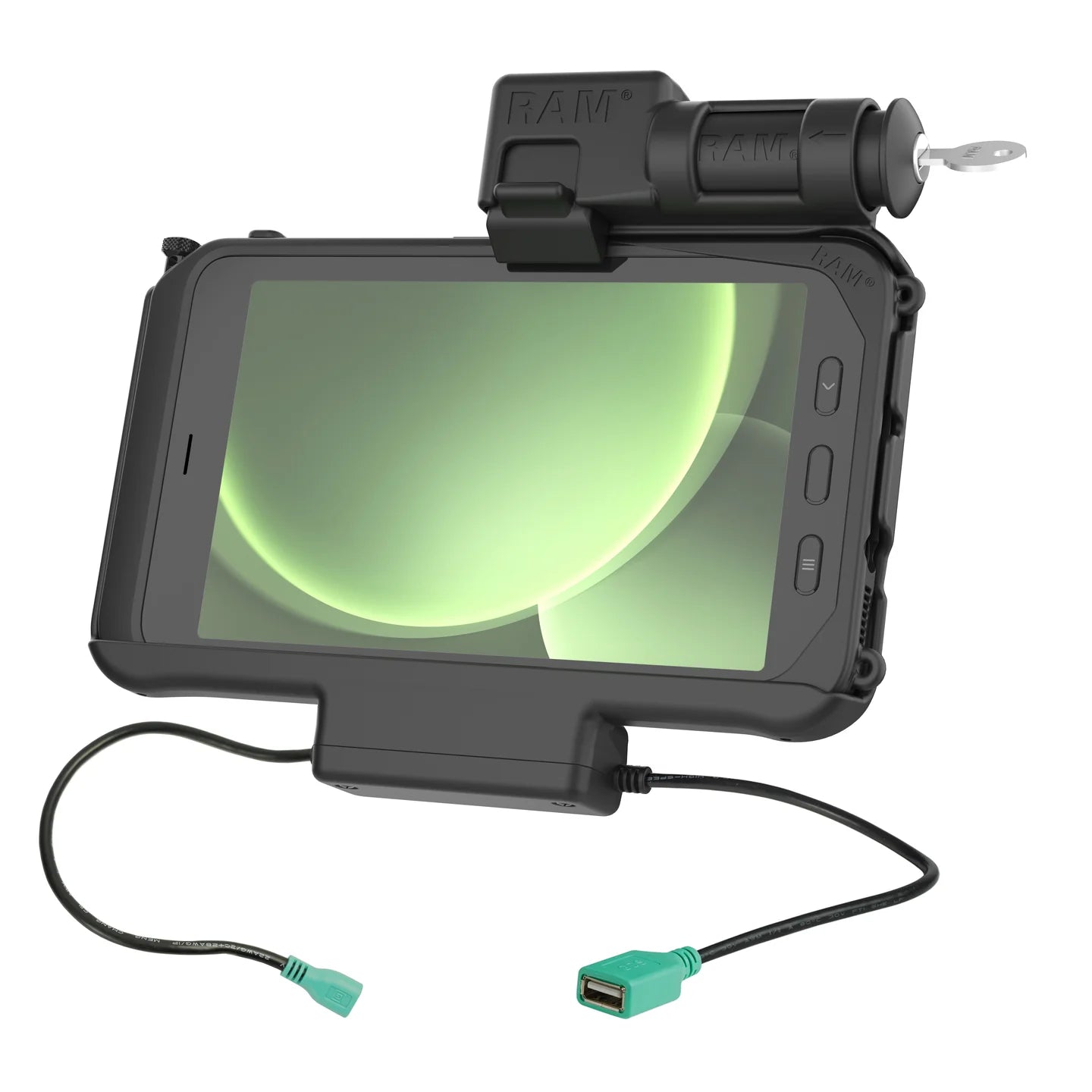 RAM® Key Locking Power + Data Dock for Samsung Tab Active5 & 3 - RAM-HOL-SAM58PDKLU