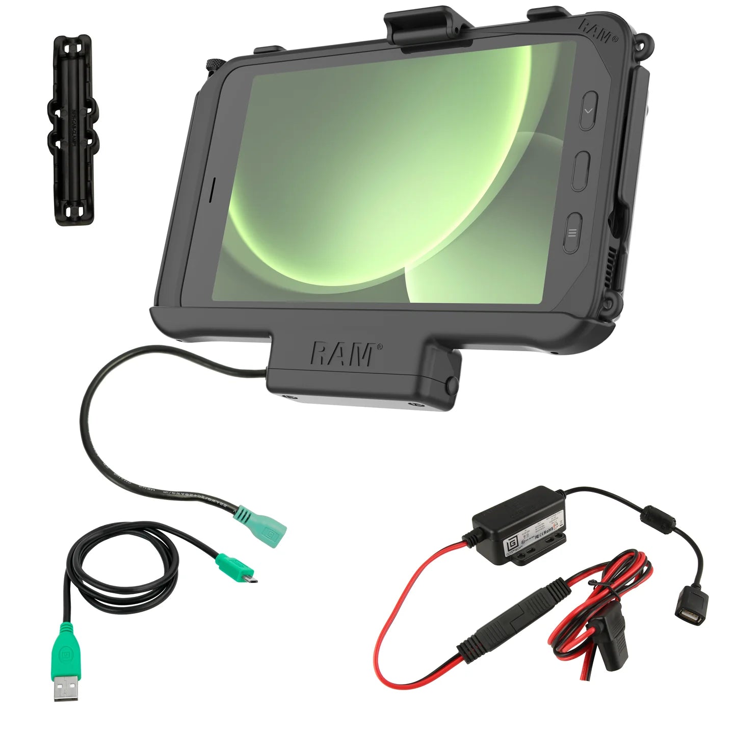 RAM® Powered Dock for Tab Active5 & 3 with Hardwire Charger - RAM-HOL-SAM60P-V7B1U
