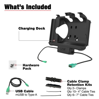 RAM® EZ-Roll'r™ Power + Data Dock Samsung Tab Active5 & 3 - RAM-HOL-SAM60PDU