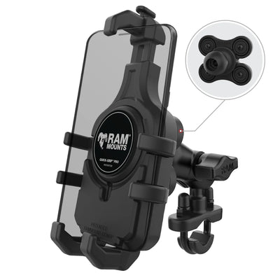 RAM® Quick-Grip™ Pro Vibration Damping Phone Mount with U-Bolt Base -  RAM-B-149Z-A-PD5VU