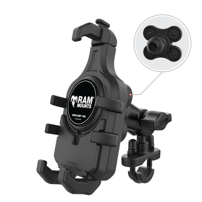 RAM® Quick-Grip™ Pro Vibration Damping Phone Mount with U-Bolt Base -  RAM-B-149Z-A-PD5VU