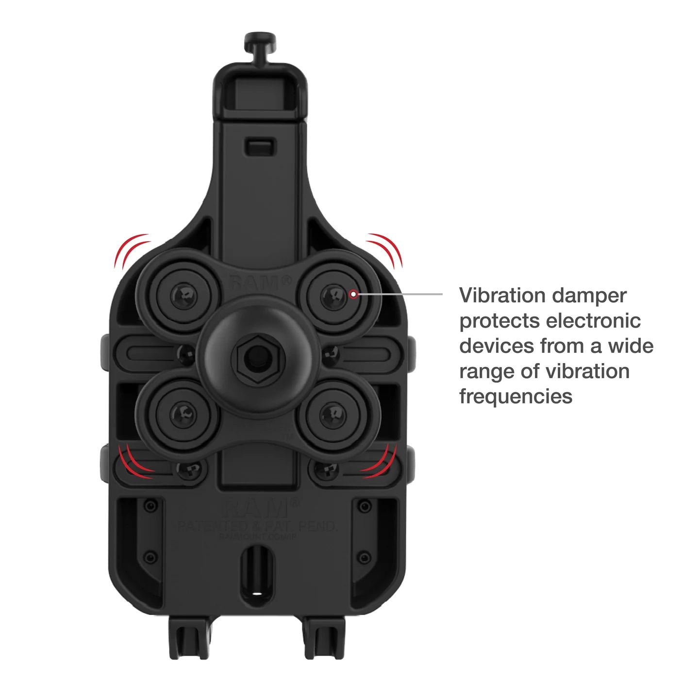 RAM® Quick-Grip™ Pro Phone Holder with Ball & Vibration Damper - RAM-HOL-PD5BVU