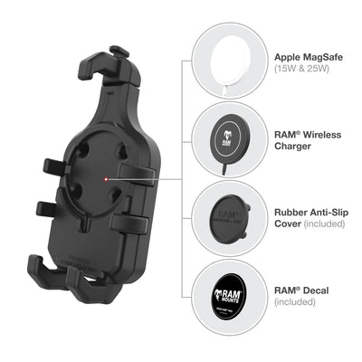 RAM® Quick-Grip™ Pro Vibration Damping Phone Mount with U-Bolt Base -  RAM-B-149Z-A-PD5VU