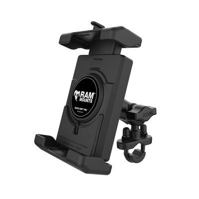RAM® Quick-Grip™ Pro XL Phone Mount with Handlebar U-Bolt Base - Short - RAM-B-149Z-A-PD7U