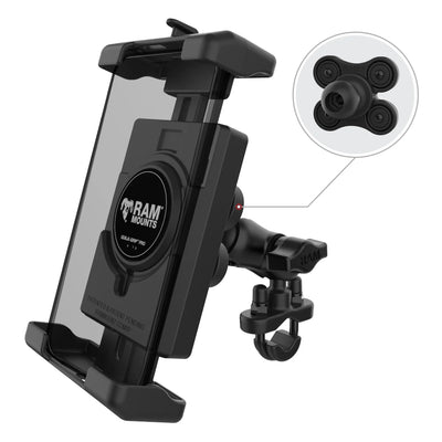 RAM® Quick-Grip™ Pro XL Vibration Damping Phone Mount with U-Bolt Base - RAM-B-149Z-A-PD7VU