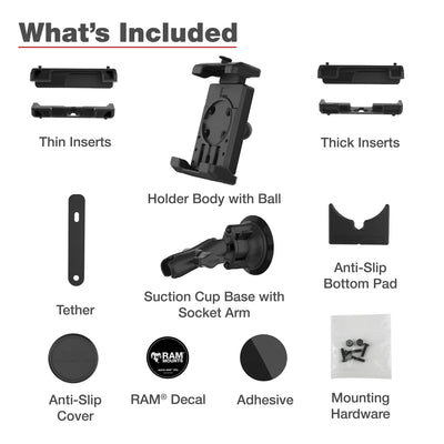 RAM® Quick-Grip™ Pro XL Phone Mount with Twist-Lock™ Suction Cup - RAM-B-166-PD7U