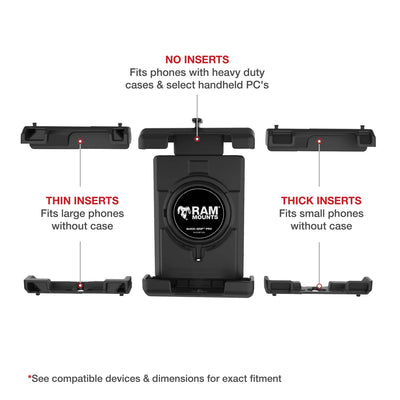 RAM® Quick-Grip™ Pro XL Phone Mount with Fork Stem Base - Short - RAM-B-176-A-PD7U