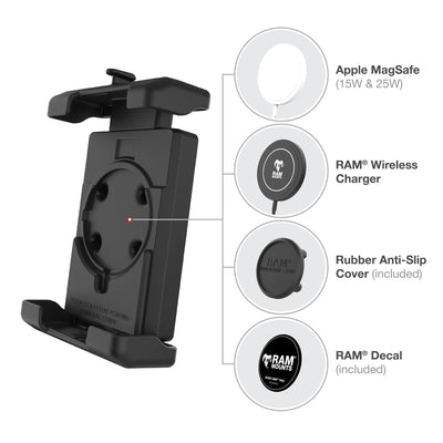 RAM® Quick-Grip™ Pro XL Phone Mount with Fork Stem Base - Short - RAM-B-176-A-PD7U