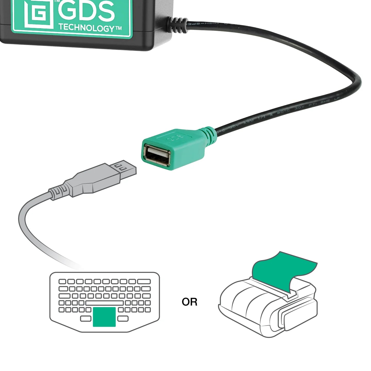 GDS® Tough-Dock™ + Single USB-A for Samsung Tab A9+ - RAM-GDS-DOCK-SAM88CDU