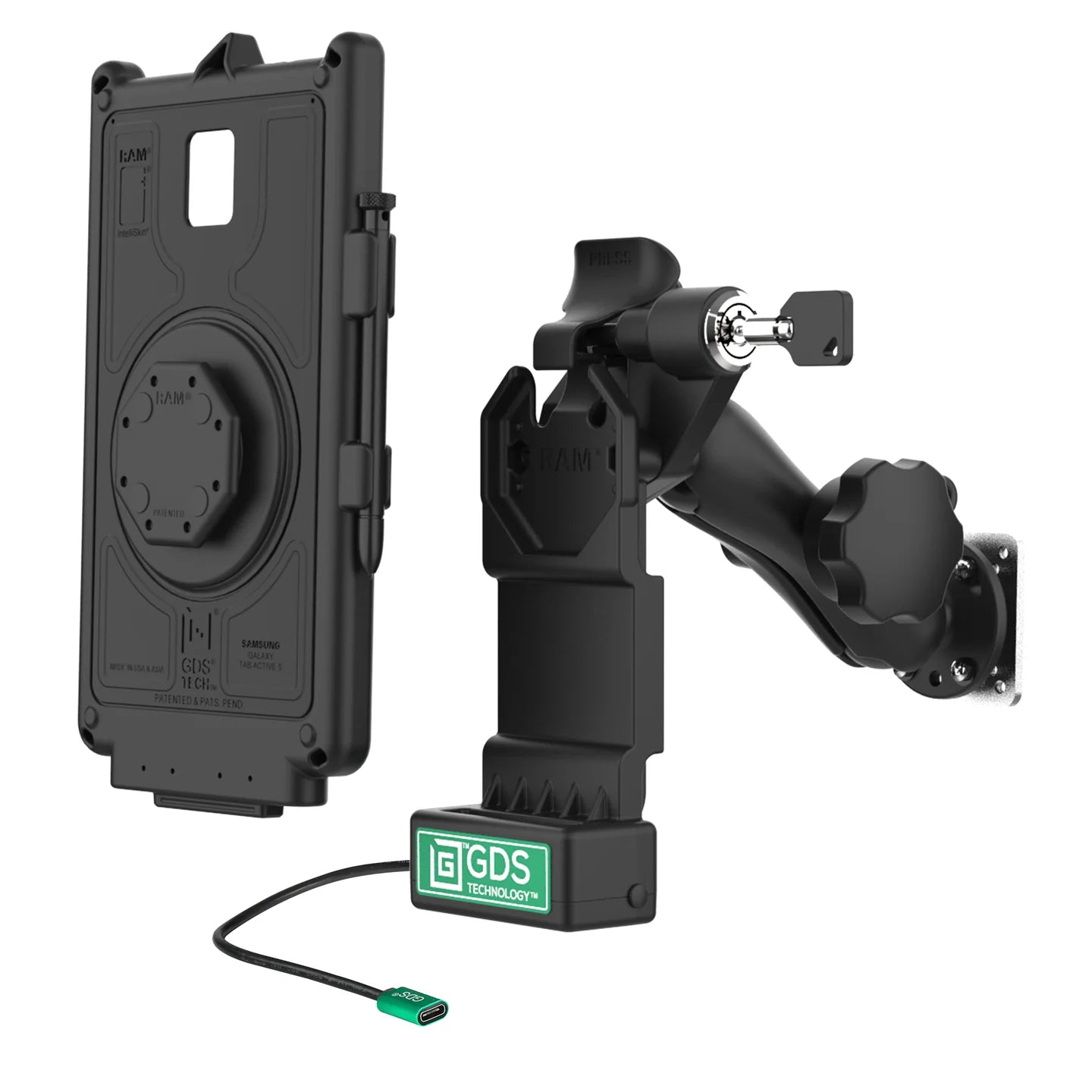 GDS® Uni-Conn™ Locking Vehicle Bundle for Samsung Tab Active5 -  RAM-GDS-U1-SAM90-KIT2
