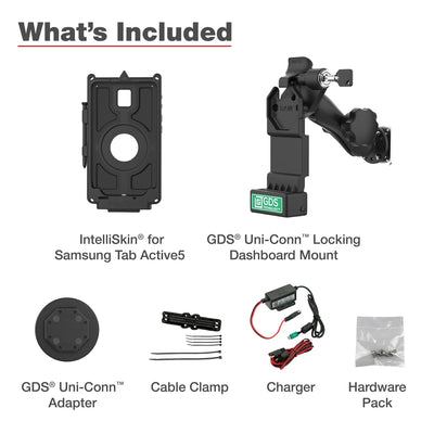 GDS® Uni-Conn™ Locking Vehicle Bundle for Samsung Tab Active5 -  RAM-GDS-U1-SAM90-KIT2