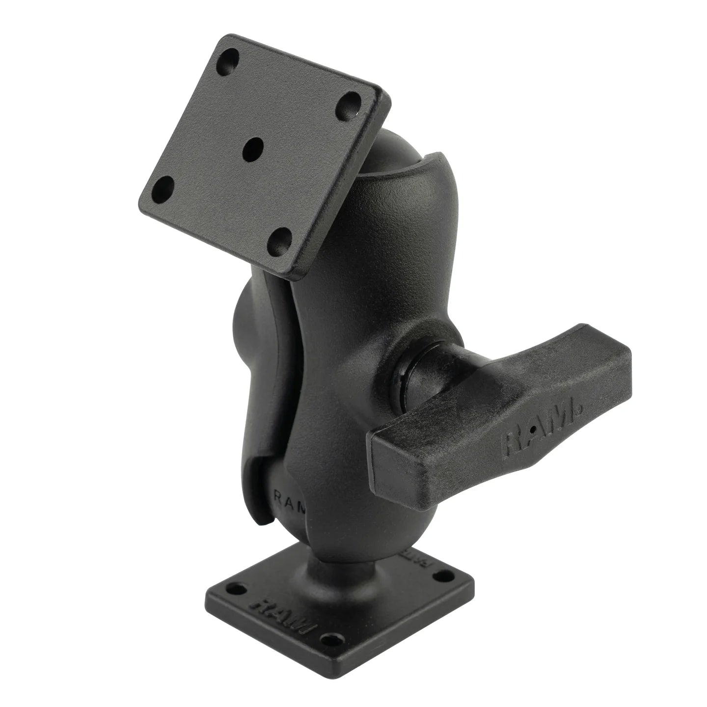 RAM® Double Ball Mount with Rectangle AMPS Plates - C Size Short - RAM-141-BU