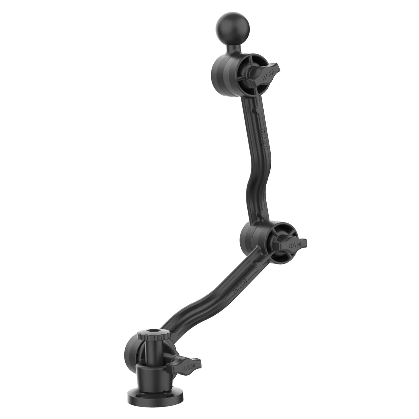 RAM® Composite Drill-Down Double Ratchet Arm with Ball - RAP-411D-114-PA2-BGU