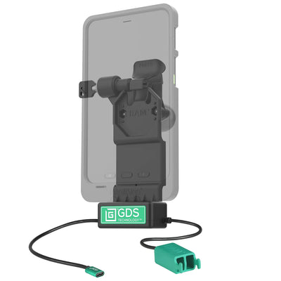 GDS® Uni-Conn™ Left Locking Power + Dual USB-A Dock - RAM-GDS-DOCKLL-U1CD2U