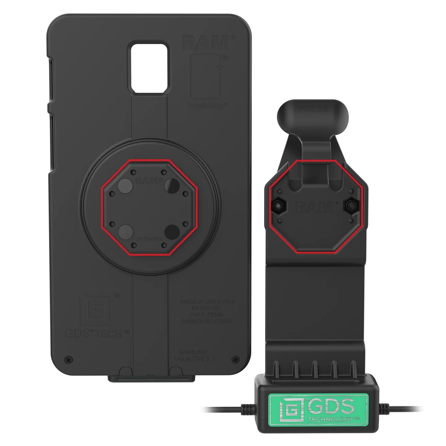 GDS® Uni-Conn™ Power + Single USB-A Dock - RAM-GDS-DOCK-U1CDU