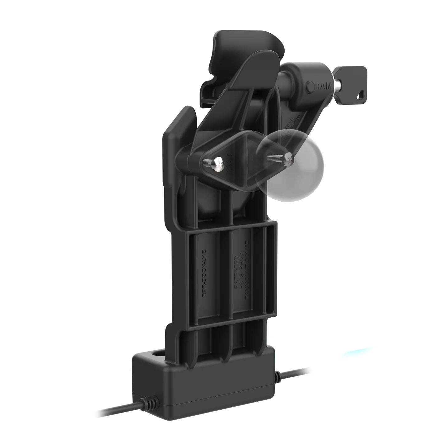 GDS® Uni-Conn™ Left Locking Power + Single USB-A Dock - RAM-GDS-DOCKLL-U1CDU