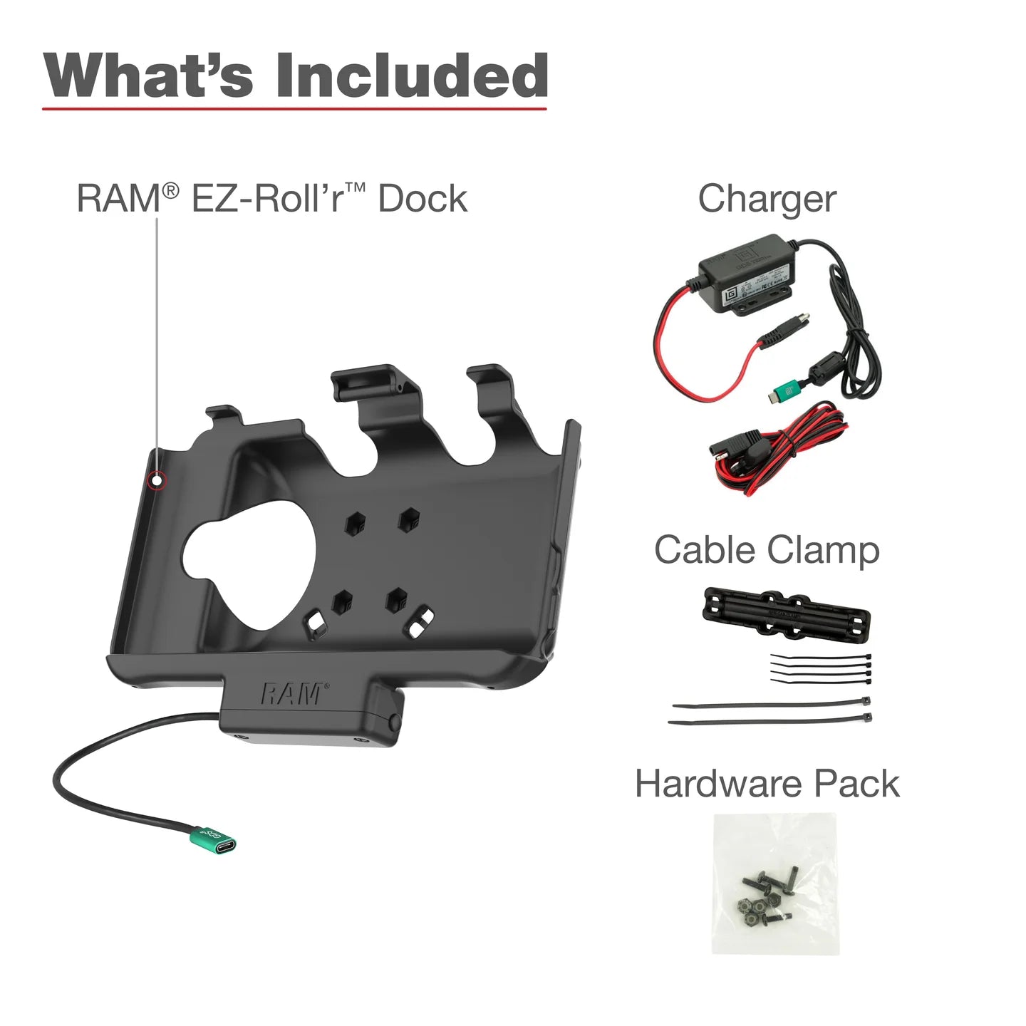 RAM® USB-C Powered Dock for Tab Active5 & 3 with Hardwire Charger - RAM-HOL-SAM60CP-V7CU