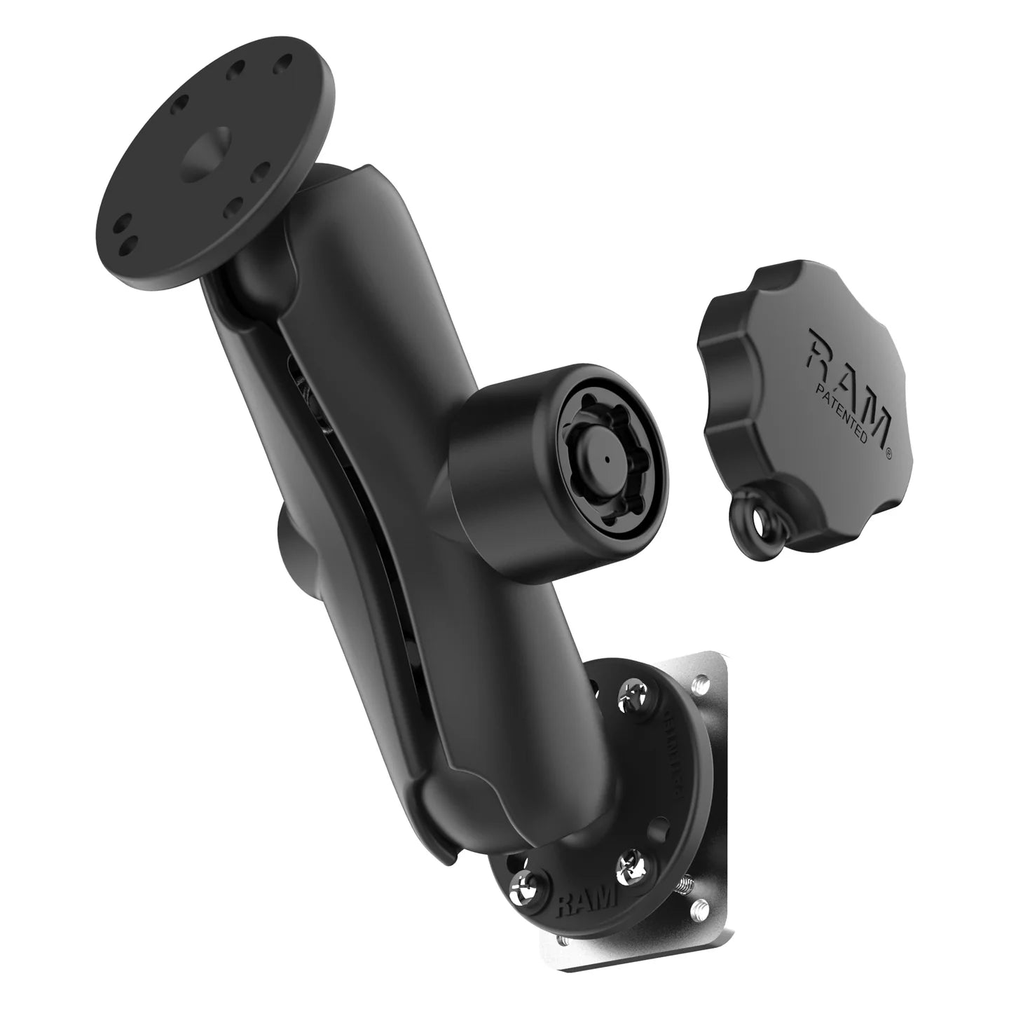 RAM® Locking Drill-Down Dashboard Mount with Backing Plate - C Size Med - RAM-101L-225B2U