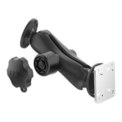RAM® Locking Drill-Down Dashboard Mount with Backing Plate - C Size Med - RAM-101L-225B2U