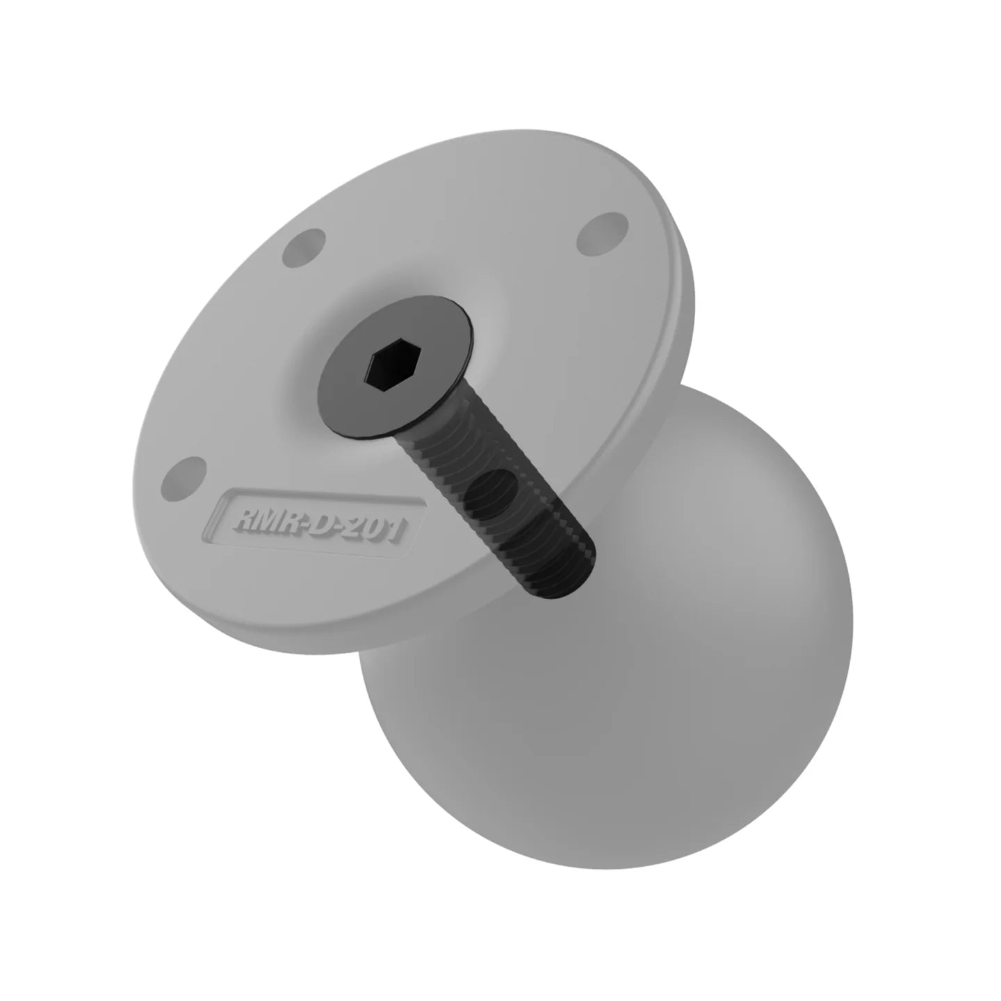 RAM® Round AMPS Plate with Ball and Steel Reinforced Post - RAM-D-254U-IN1