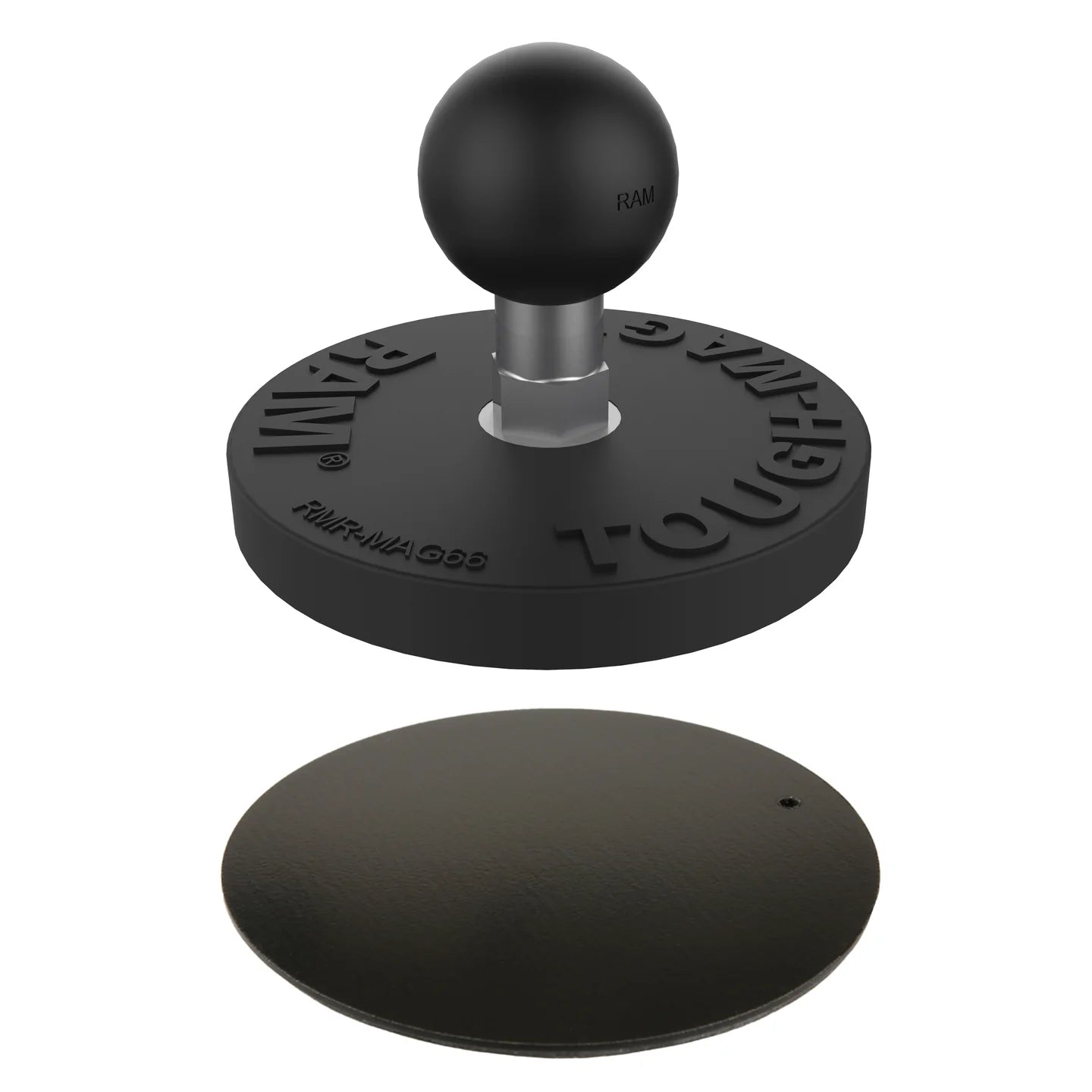 RAM® Tough-Mag™ 66MM Diameter Ball Base with Steel Adhesive Plate - RAM-B-MAG66PU