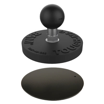 RAM® Tough-Mag™ 66MM Diameter Ball Base with Steel Adhesive Plate - RAM-B-MAG66PU