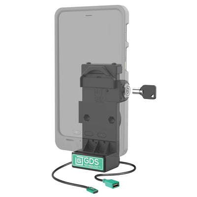 GDS® Uni-Conn™ Locking Spring Loaded Power + Single USB-A Dock - RAM-GDS-DOCKL-V12-U1CPDU