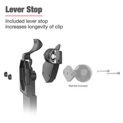 GDS® Uni-Conn™ Right Locking Power + Single USB-A Dock - RAM-GDS-DOCKLR-U1CDU