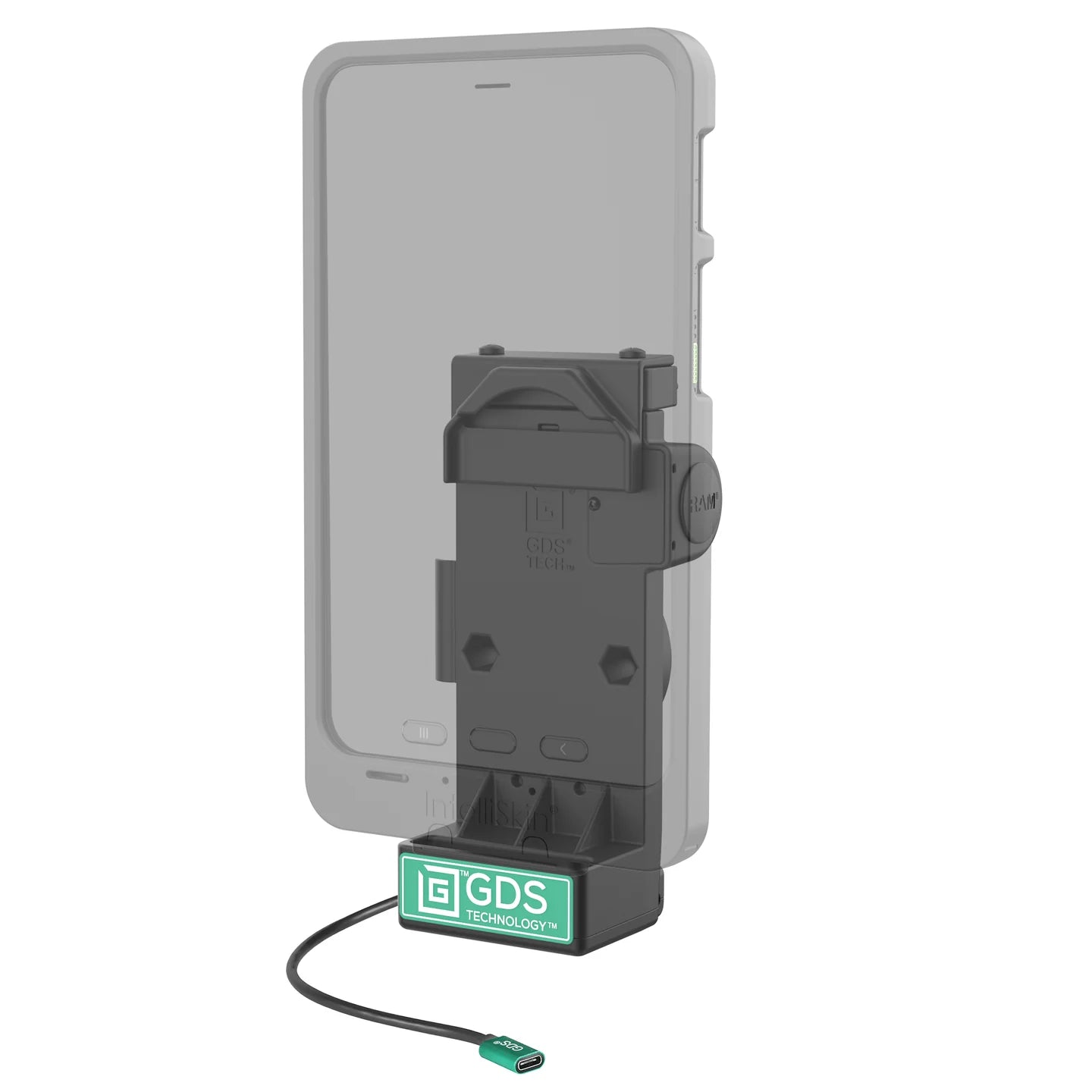 GDS® Uni-Conn™ Non-Locking Spring Loaded Powered Dock - RAM-GDS-DOCK-V12-U1CPU