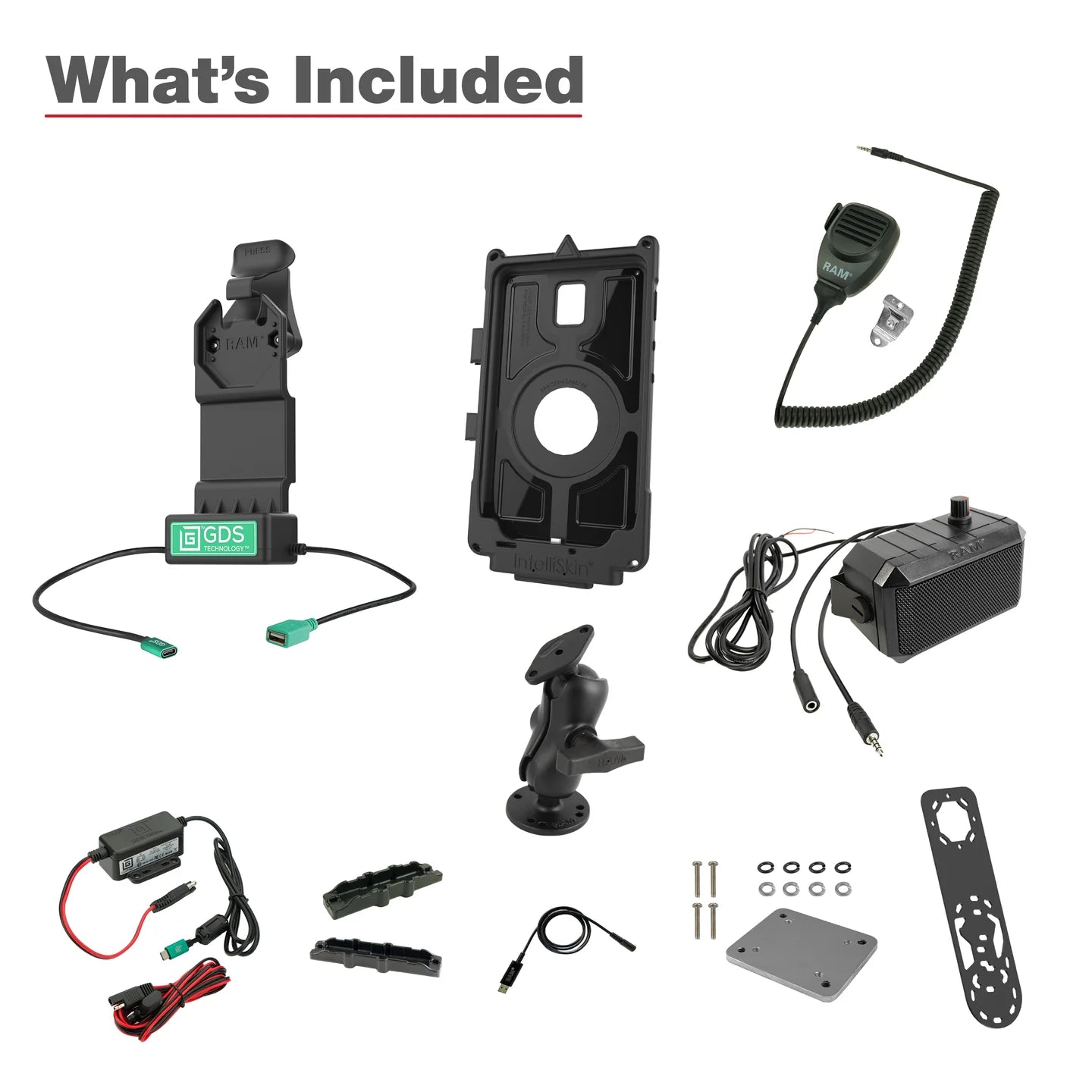 GDS® Uni-Conn™ PTT Vehicle Bundle for Samsung Tab Active5 - RAM-GDS-U1-SAM90-KIT3