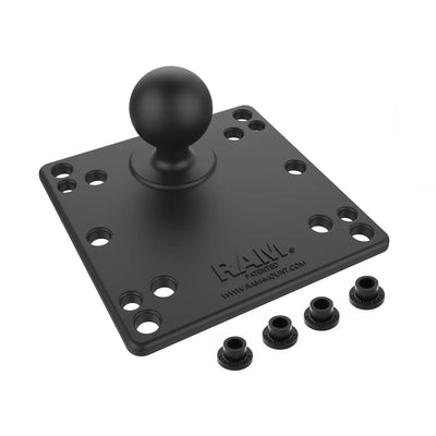 RAM 4.75" Square Base with VESA (4 X 75mm) (4 X 100mm) Hole Patterns & 1.5" Ball - RAM-246U