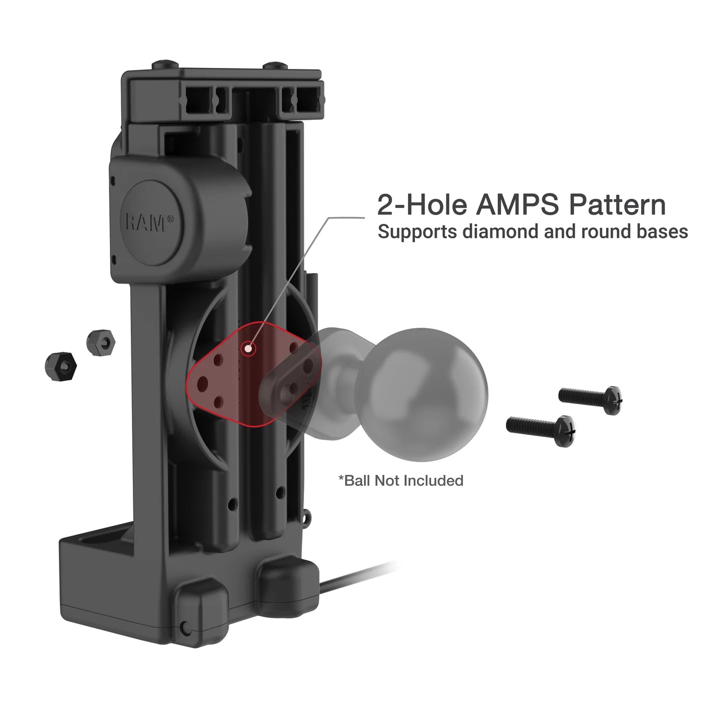 GDS® Uni-Conn™ Spring Loaded Powered Dock - Heated Pins -  RAM-GDS-DOCK-V12-U1CPHU