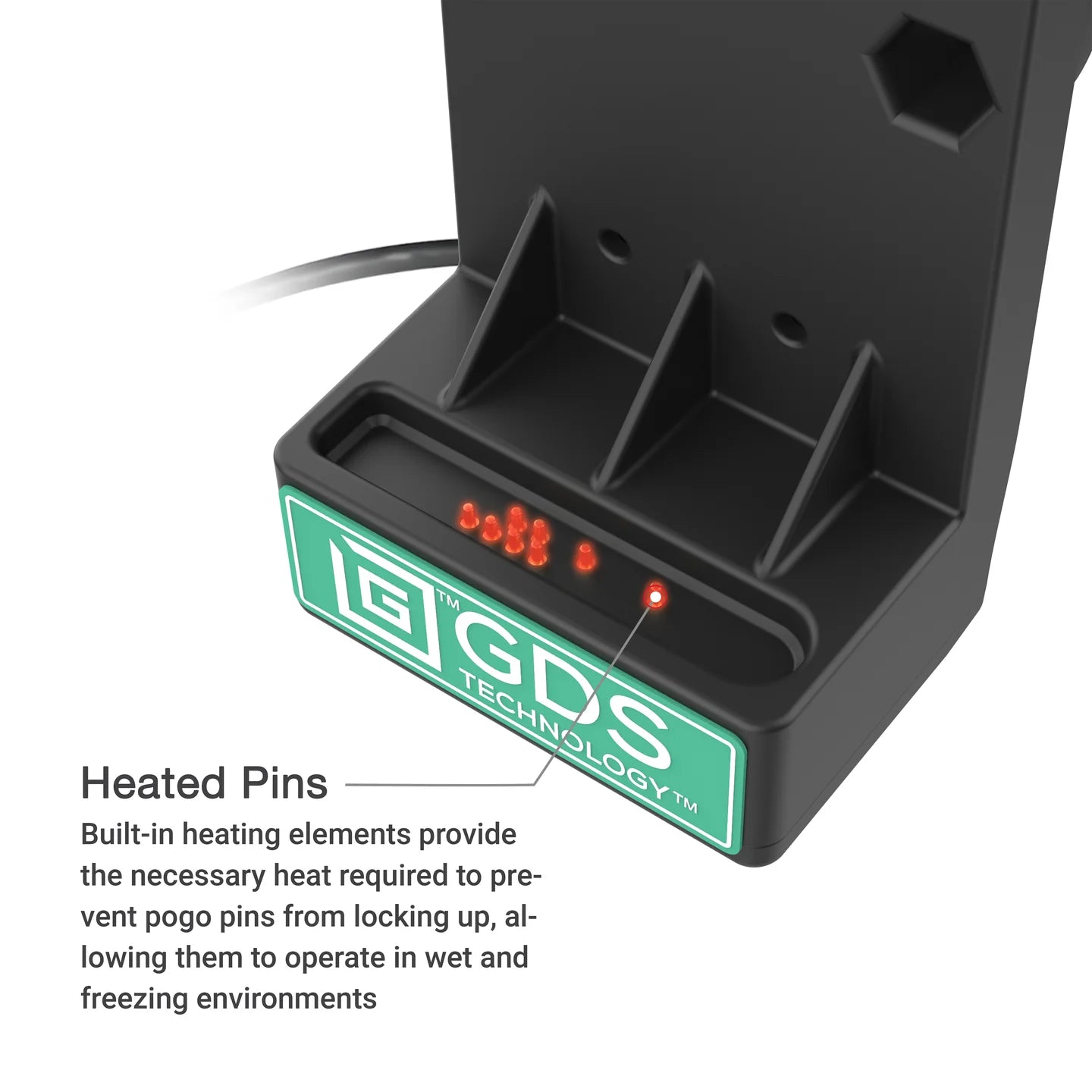 GDS® Uni-Conn™ Locking Spring Loaded Powered Dock - Heated Pins - RAM-GDS-DOCKL-V12-U1CPHU
