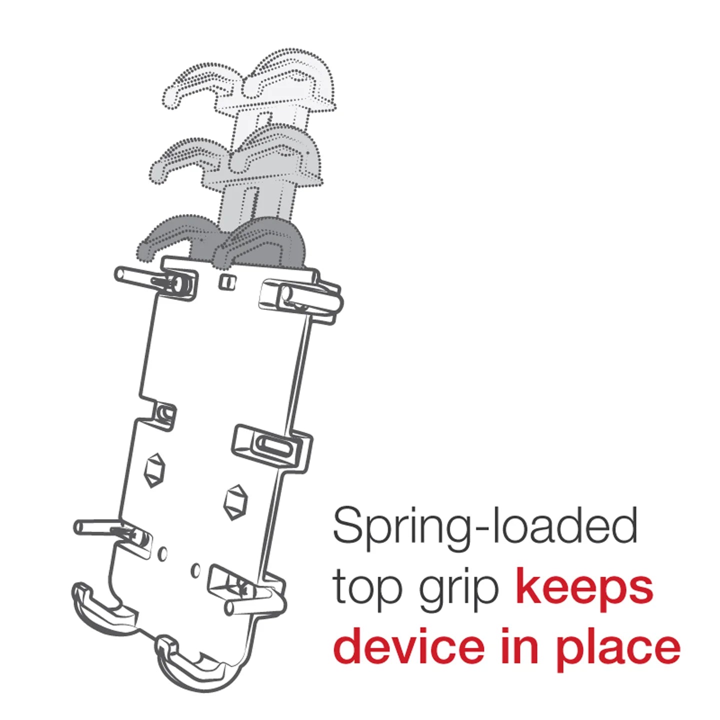 RAM® Quick-Grip™ XL Phone Mount with Tough-Wedge™ Base - RAM-B-407-PD4U