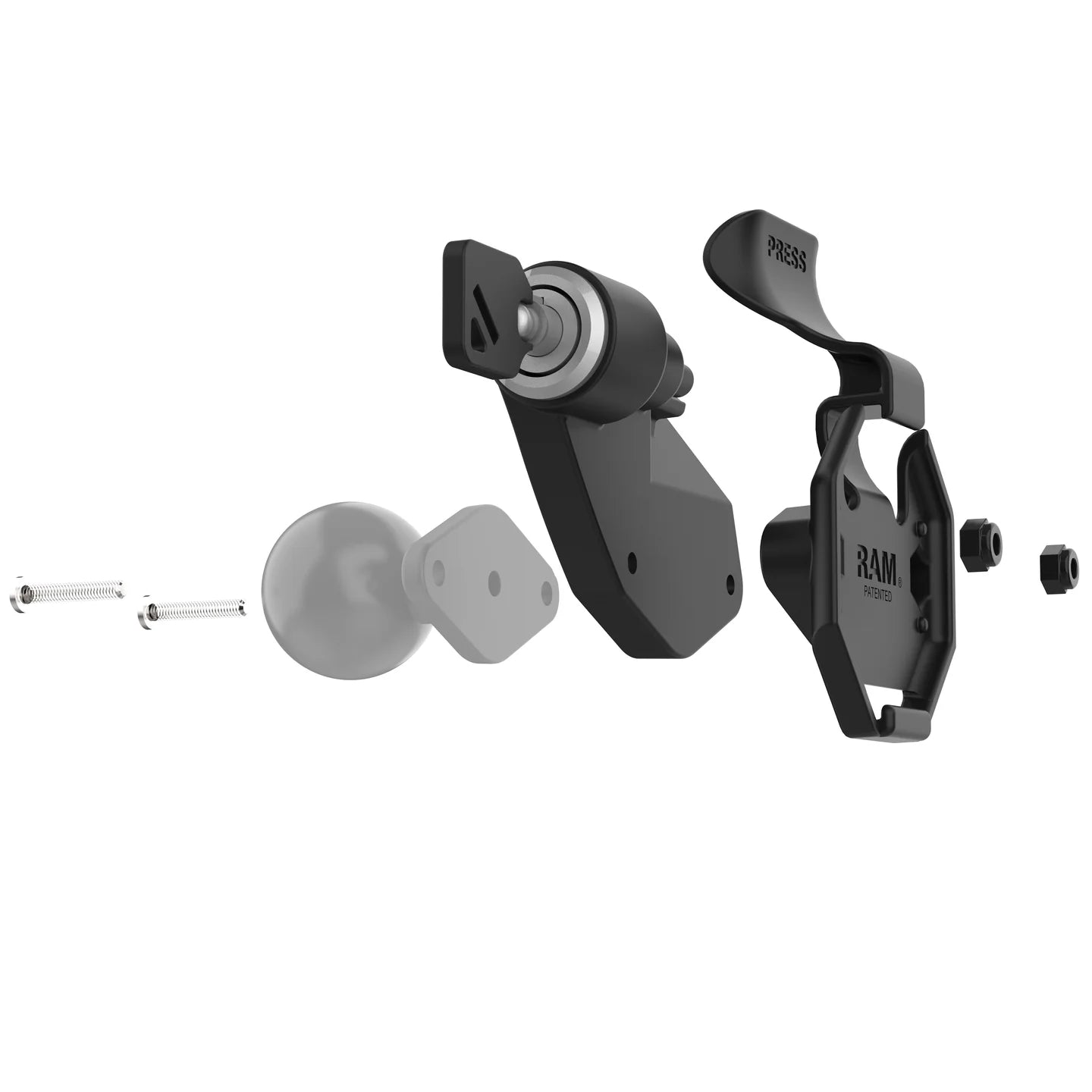 RAM® Left Locking Holder for Tablets with GDS® Uni-Conn™ Button - RAM-HOL-U1LLU