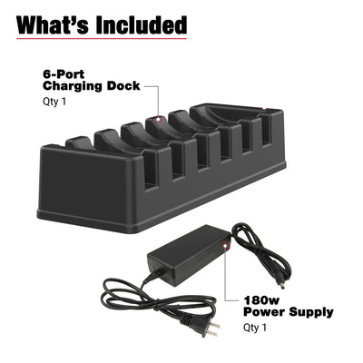 GDS® 6-Port Power + Single RJ45 Dock for Tablets with IntelliSkin® - RAM-GDS-DOCK-6G16-SW1