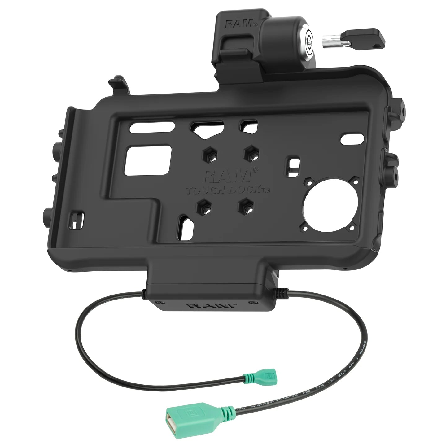 RAM® Low-Profile Locking Power + Single USB Dock for Tab Active5 & 3 - RAM-HOL-SAM58PDKLTU
