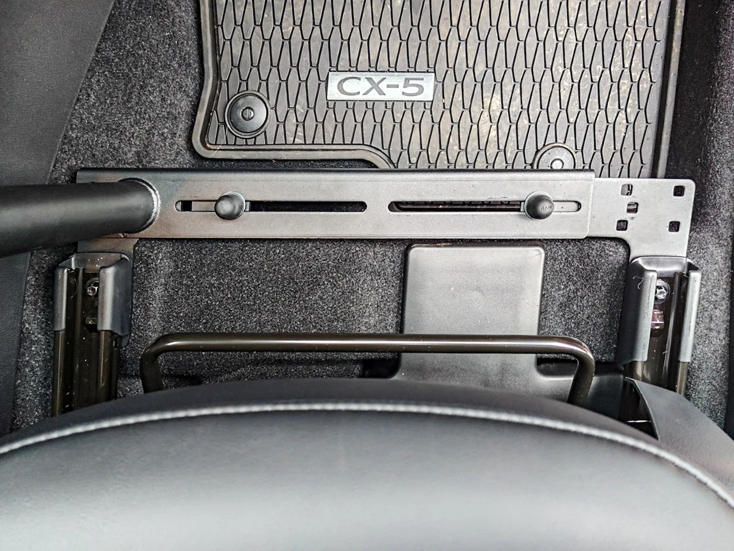 RAM® No-Drill™ Universal Vehicle Floor Mount with Double Ball Mount - RAM-VB-196-DB2