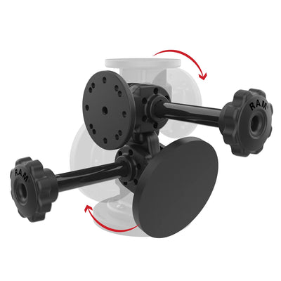 RAM® Dual 90-Degree Pivot Magnetic Mount with Knob - RAP-101-PV4-2P-MAG88U