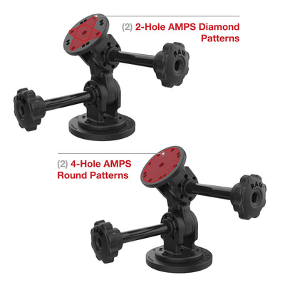 RAM® Dual 90-Degree Pivot Magnetic Mount with Knob - RAP-101-PV4-2P-MAG88U